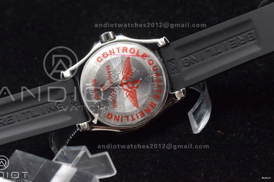 Black On TF A2824 1:1 Best Superocean Bezel Strap Rubber Automatic Black Orange 44 Dial Edition 0421